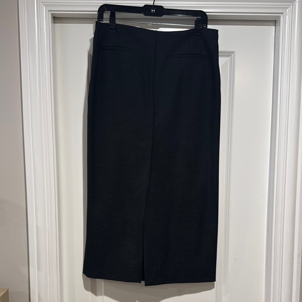 Zara Gray Midi Pencil Skirt for Work - Picture 2 of 3